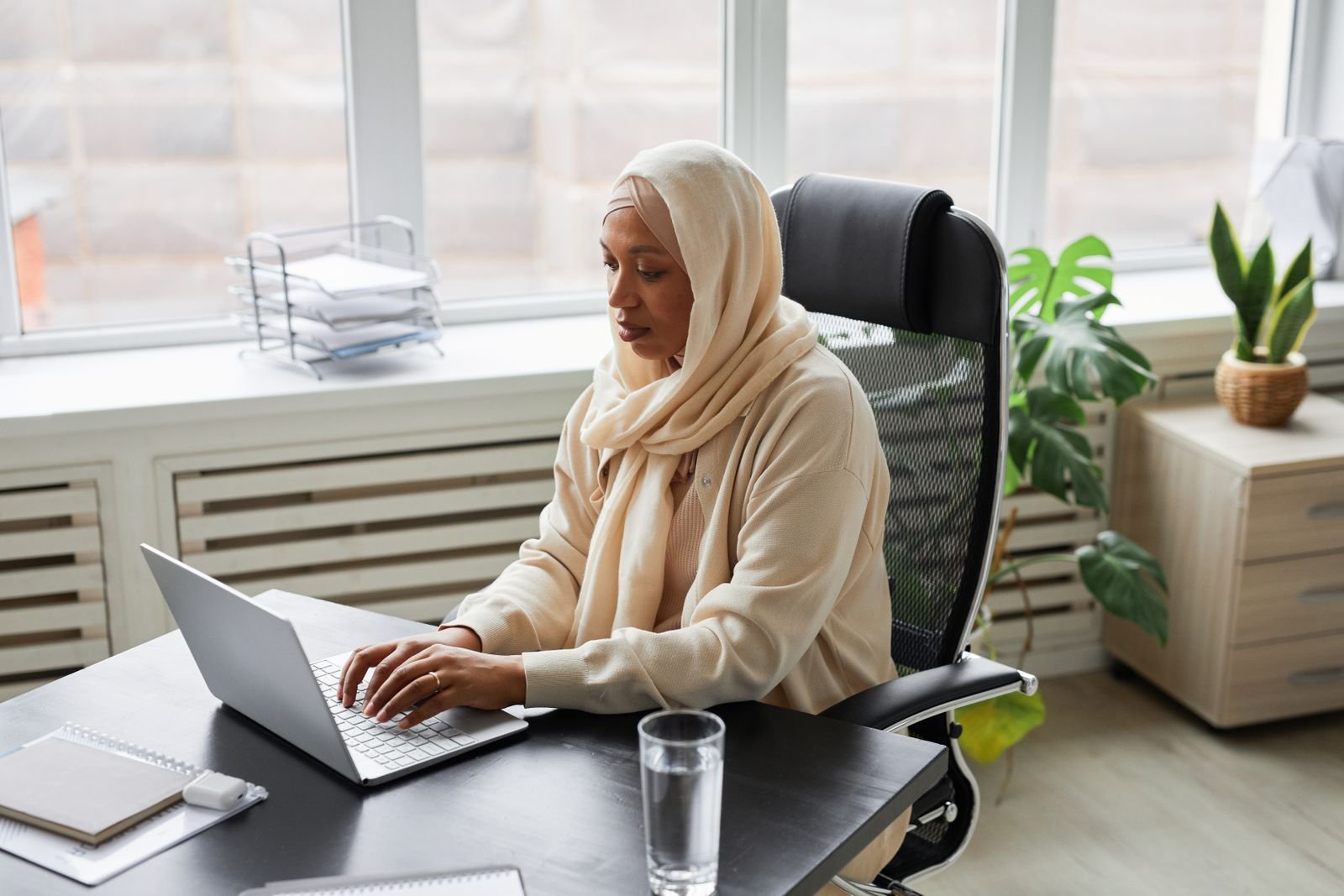 Business owner sharing access